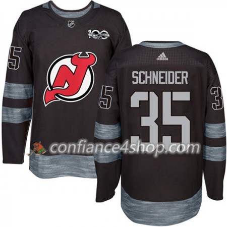 Adidas Maillot de Hockey New Jersey Devils Cory Schneider 35 1917-2017 100th Anniversary Noir Authentic - Homme